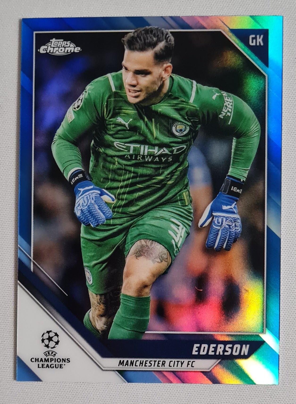 Ederson - 2022 Topps Chrome Champions League Manchester City #76 /150 Blue
