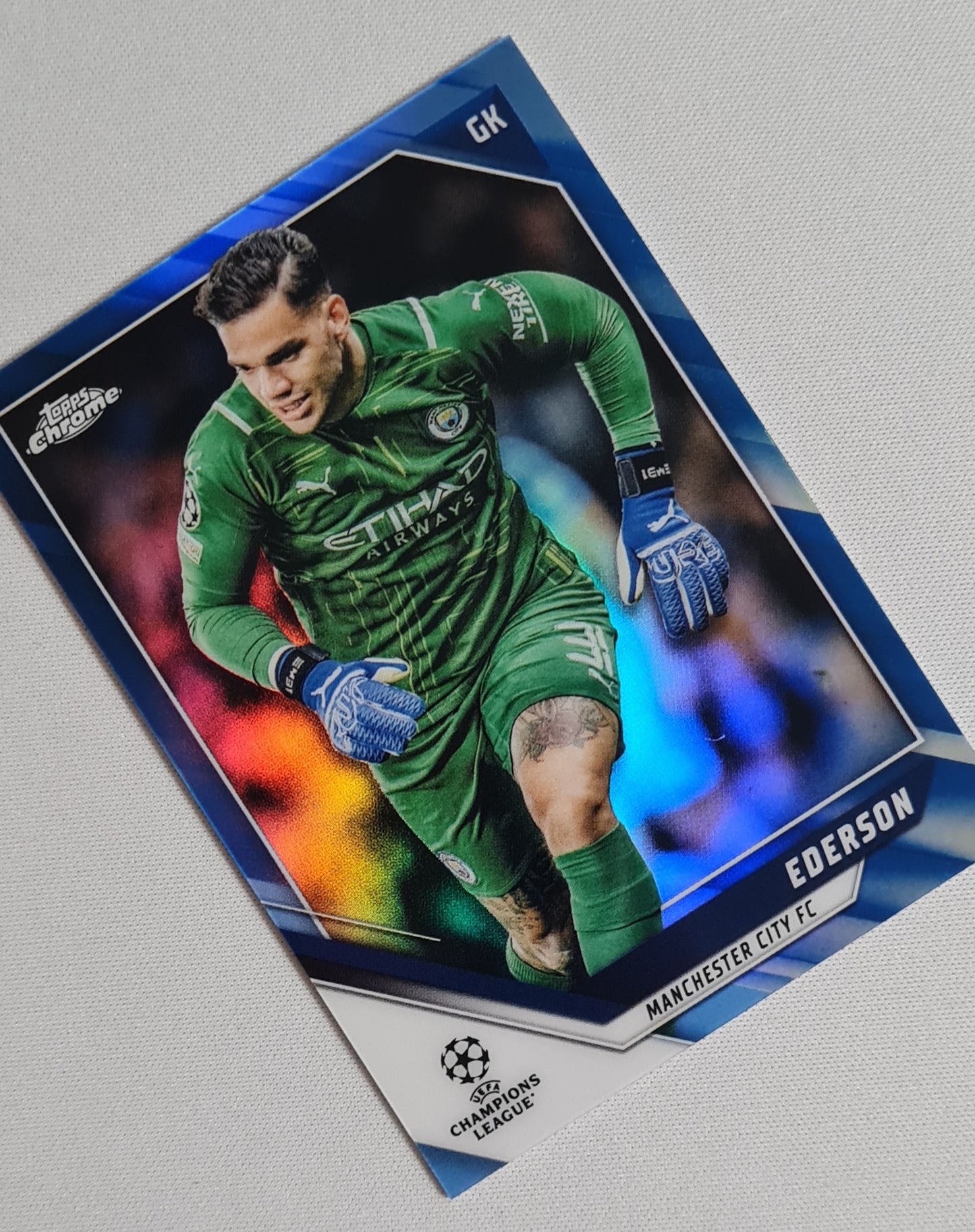 Ederson - 2022 Topps Chrome Champions League Manchester City #76 /150 Blue