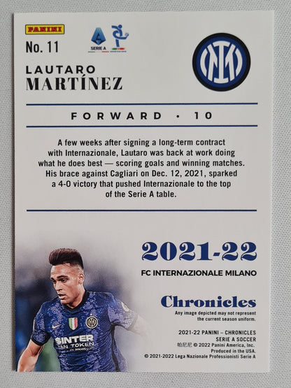 Lautaro Martinez - 2021/22 Panini Chronicles Serie A Soccer #11 Bronze
