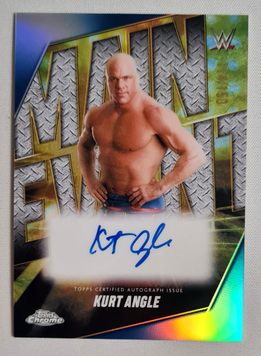 Kurt Angle - 2025 Topps Chrome WWE Main Event #MEA-KAG /Auto /150