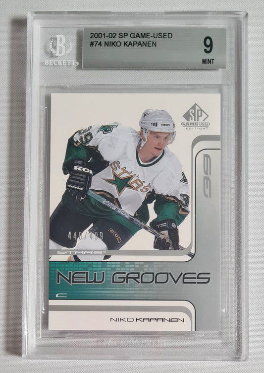 Niko Kapanen - 2001/02 Upper Deck NHL Dallas Stars New Grooves #74 /499 Beckett 9 Mint SP