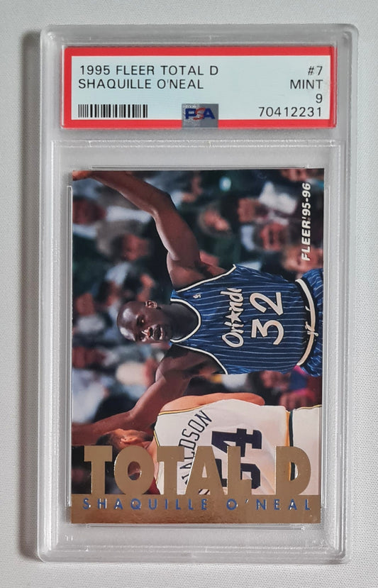 Shaquille O'Neal - 1995 Fleer NBA Orlando Magic 7 of 12 Total D #7 PSA 9 MINT