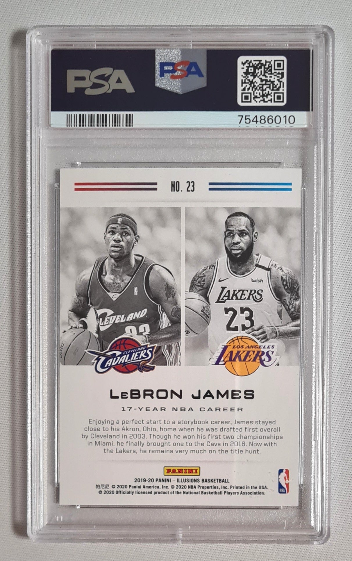 LeBron James - 2019 Panini Illusions Career Lineage #23 PSA 10 GEM MINT