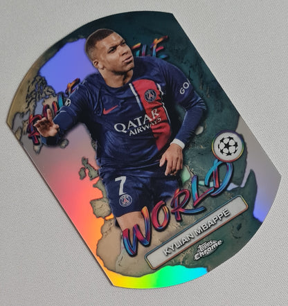 Kylian MBappe - 2024 Topps PSG Paris Saint Germain #RTW-1 Die Cut Refractor
