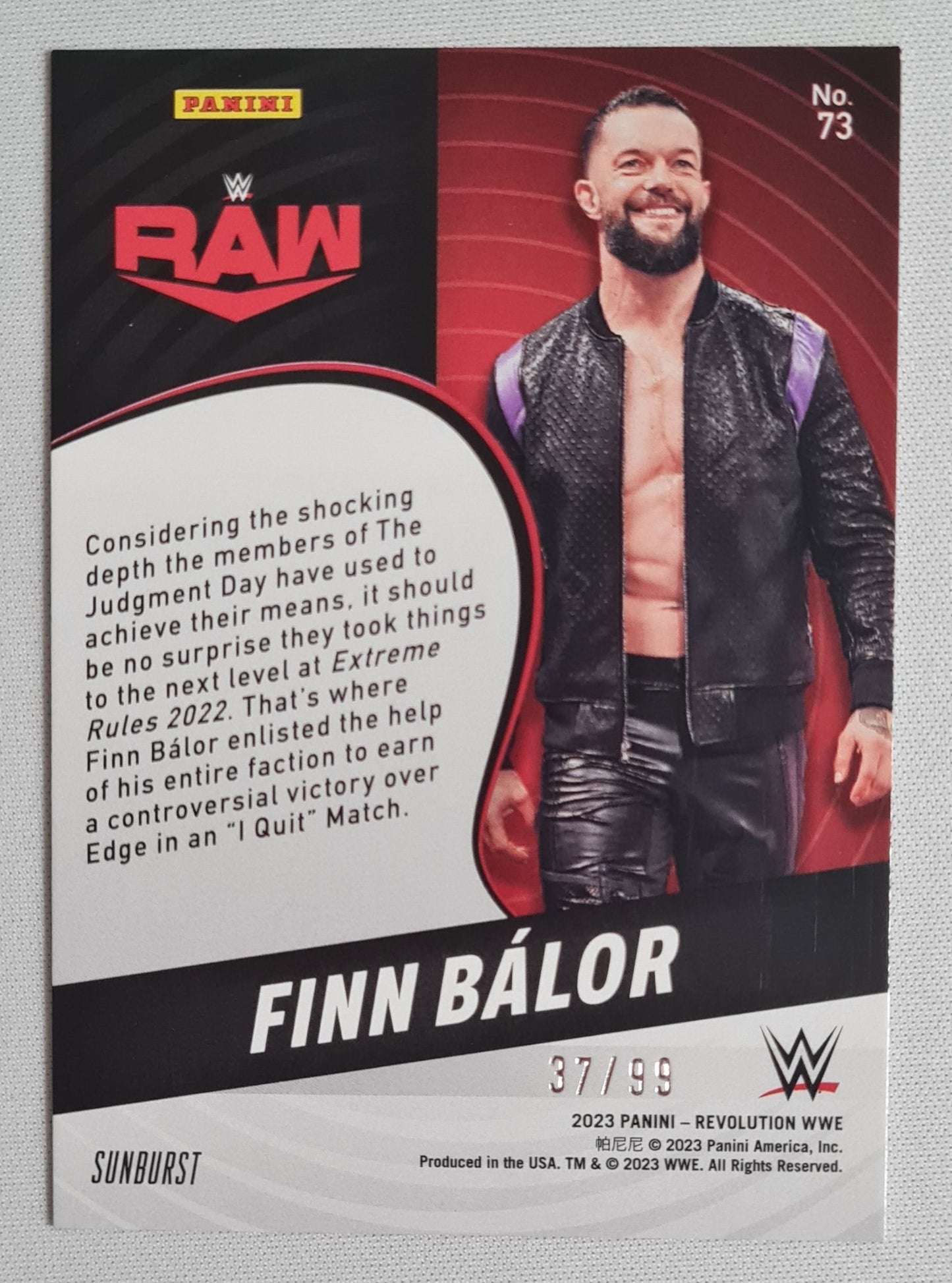 Finn Balor - 2023 Panini Revolution WWE RAW #73 /99