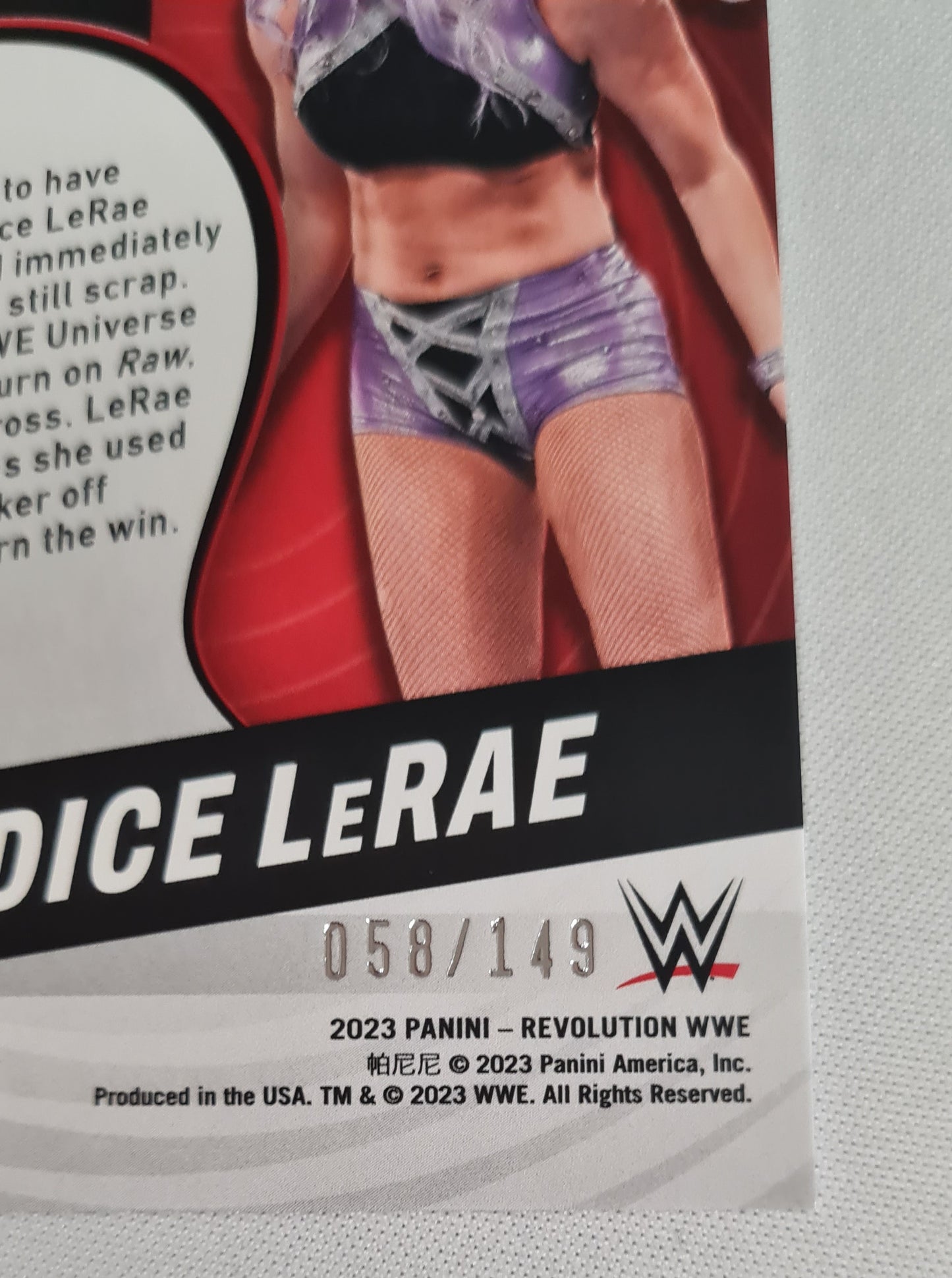 Candice LeRae - 2023 Panini Revolution WWE RAW #21 /149