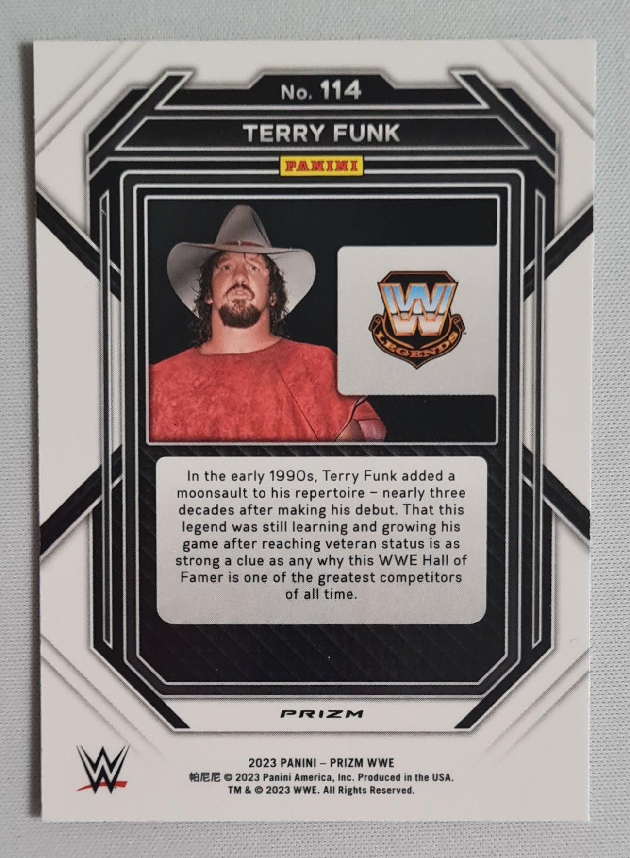 Terry Funk - 2023 Panini Prizm WWE #114 Cracked Ice