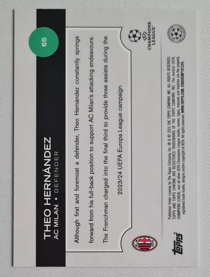 Theo Hernandez - 2025 Topps Chrome CL AC Milan #65