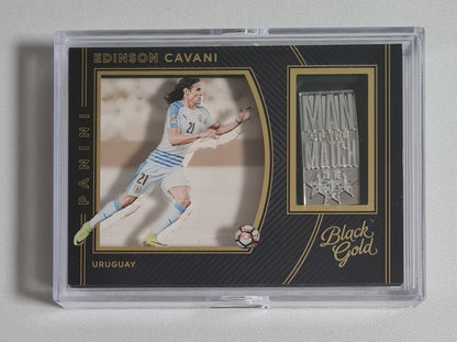 Edinson Cavani - 2016/17 Panini Black Gold Soccer AUF National Team Argentinia #MM-EC Man of the Match BAR !