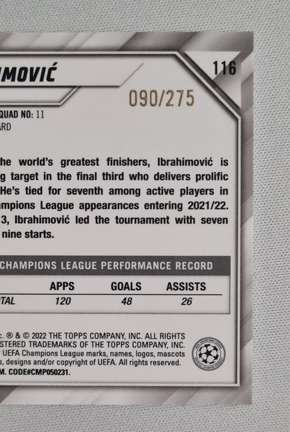 Zlatan Ibrahimovic - 2022 Topps Chrome ACM AC Milan CL #116 Speckle /275