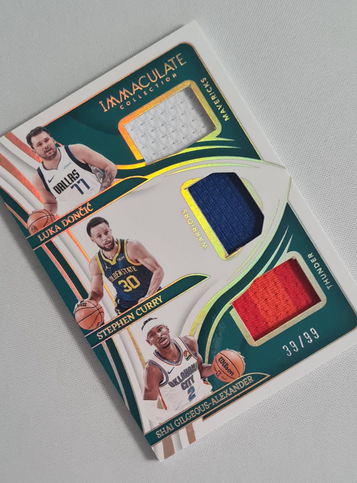 Luka Doncic/ Stephen Curry/ Shai Gilgeous-Alexander - 2023/24 Panini Immaculate Collection Basketball #ITM-LSS /triple Patch RARE!