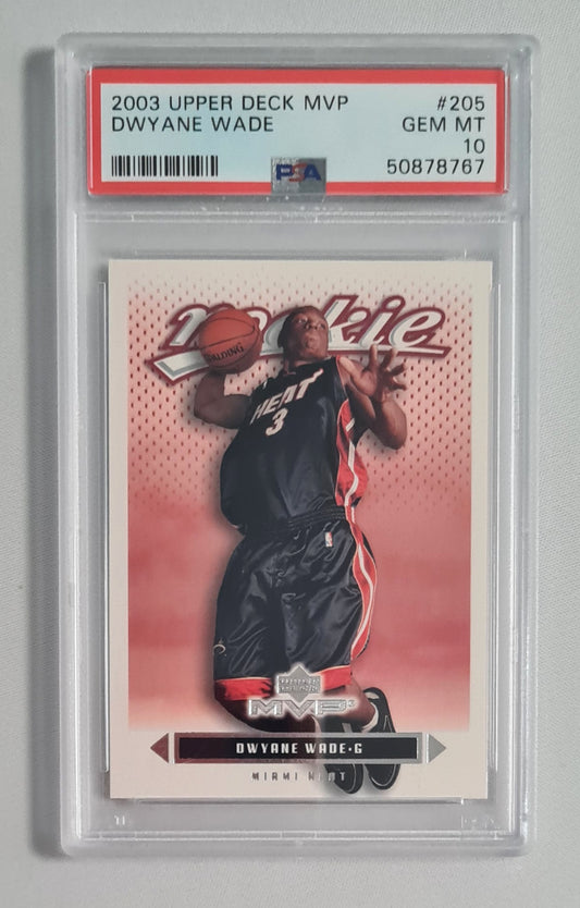 Dwyane Wade - 2003 Upper Deck MVP NBA Basketball Miami Heat #205 PSA 10 GEM MINT