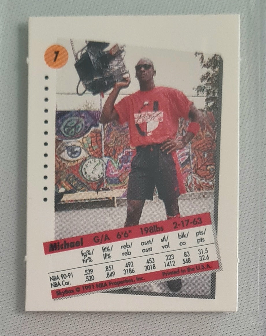 Michael Jordan - 1991 Skybox NBA Chicago Bulls - Canadian Minis #7 PSA 9 MINT