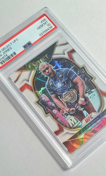 Jon Jones - 2023 Panini Select UFC Fighter Heavy Weight - White #96 /125 PSA 10 GEM MINT