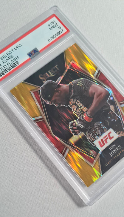 Jon Jones - 2022 Panini Select UFC Fighter #151 Gold Flash /10 PSA 9 MINT