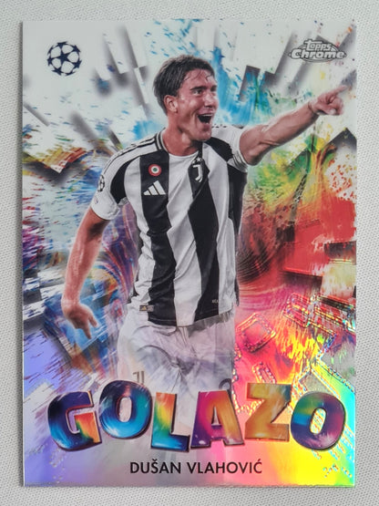 Dusan Vlahovic - 2025 Topps Chrome Golazo Juventus (CL) #GZ-28