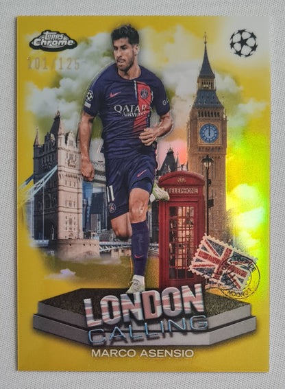 Marco Asensio - 2024 Topps Chrome London Calling PSG #LC-13 /125 Yellow