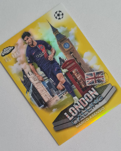 Marco Asensio - 2024 Topps Chrome London Calling PSG #LC-13 /125 Yellow