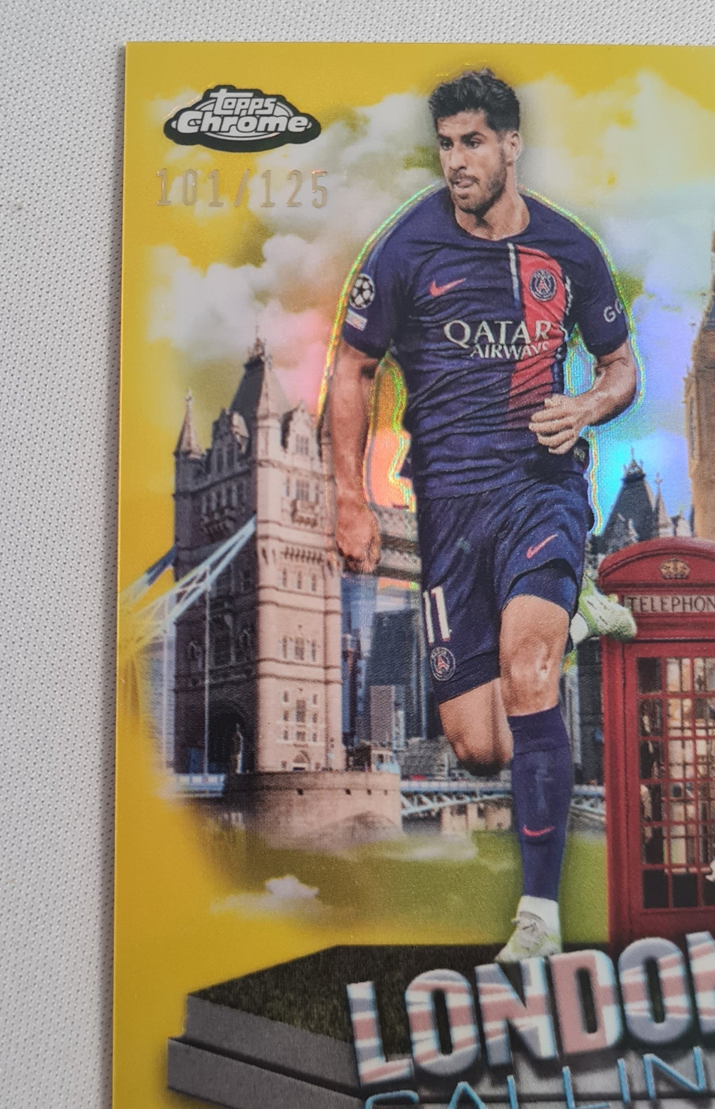 Marco Asensio - 2024 Topps Chrome London Calling PSG #LC-13 /125 Yellow