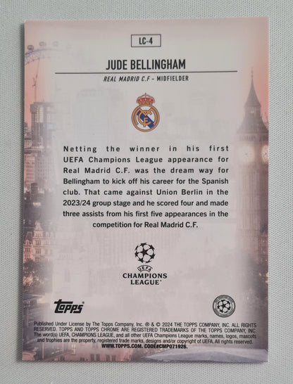 Jude Bellingham - 2024 Topps Chrome London Calling Real Madrid #LC-4 Refractor