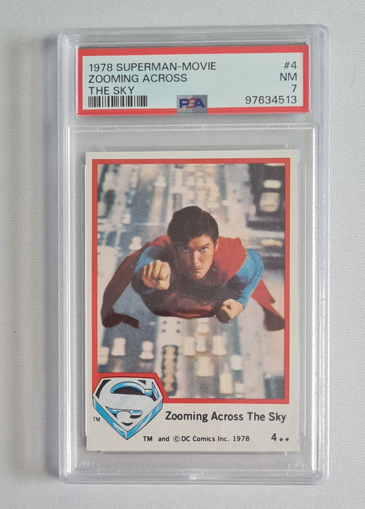Superman-Movie - 1978 DC Comics - Zooming Across The Sky #4 PSA 7 NM