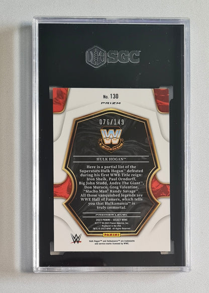 Hulk Hogan - 2023 Panini WWE #130 Red Prizm /149 SGC 10 GM
