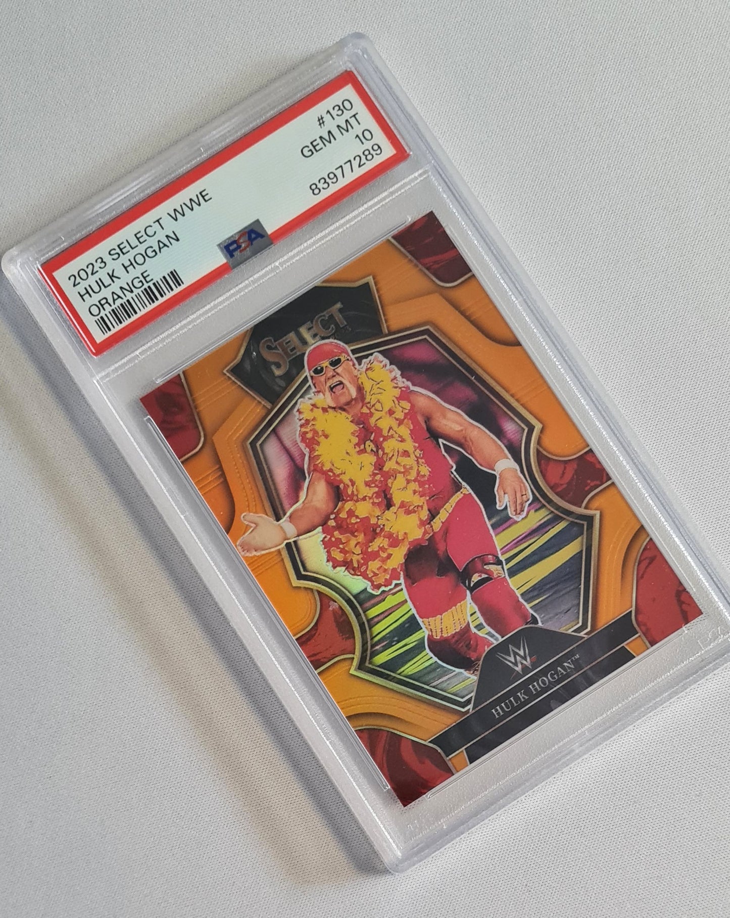 Hulk Hogan - 2023 Panini Select WWE #130 Orange /49 PSA 10 GEM MT