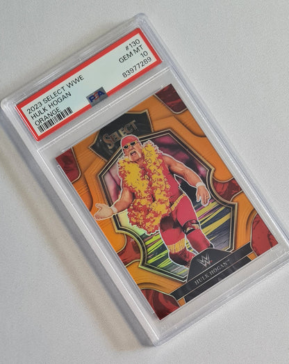 Hulk Hogan - 2023 Panini Select WWE #130 Orange /49 PSA 10 GEM MT