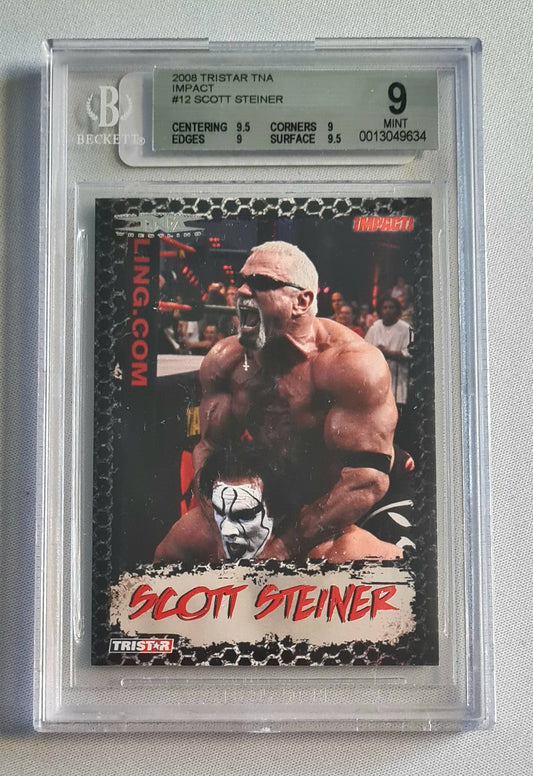 Scott Steiner - 2008 Tristar TNA Wrestling IMPACT #12 Beckett 9 MINT