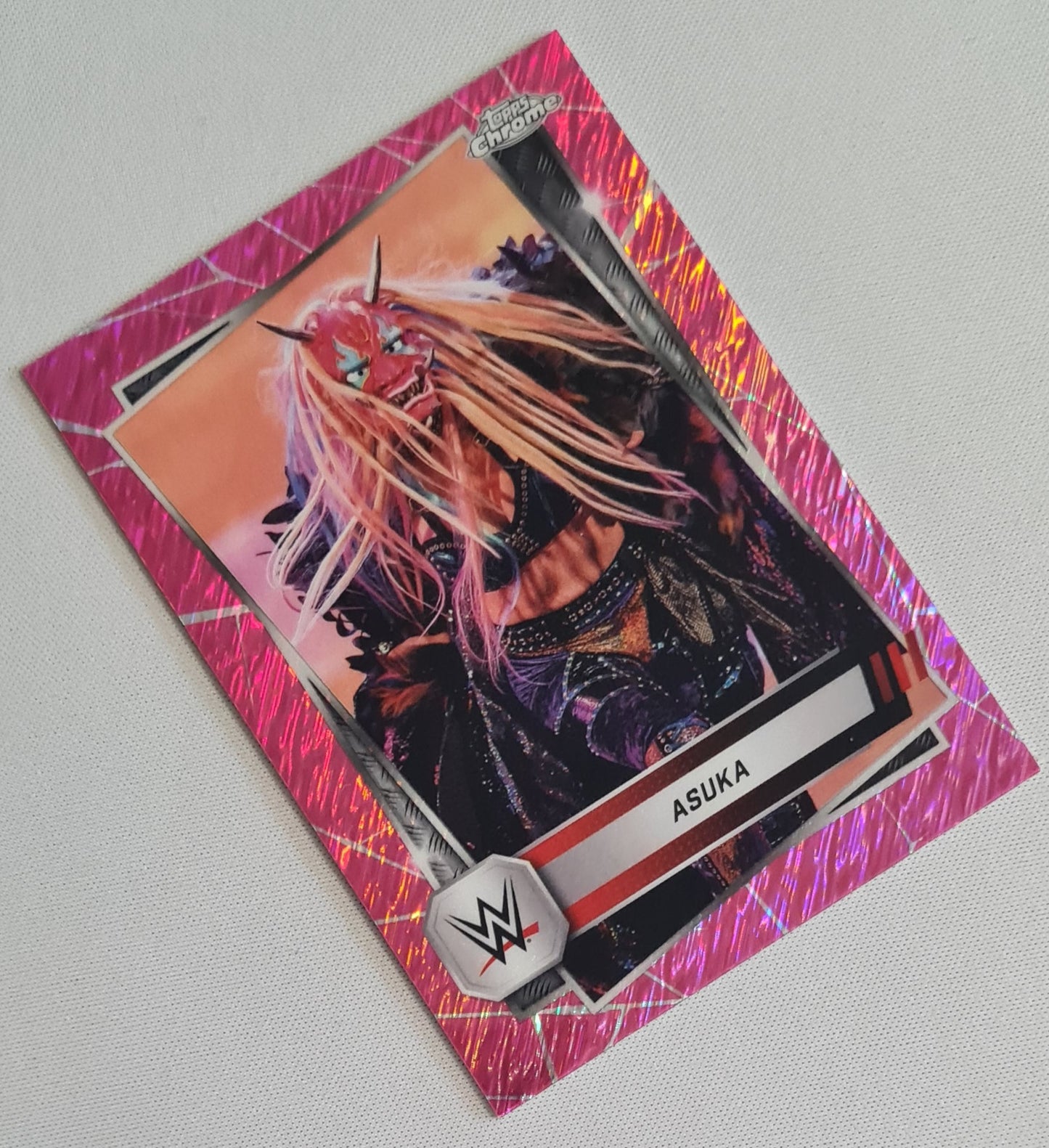 Asuka - 2025 Topps Chrome WWE Raw Pink Shimmer #111