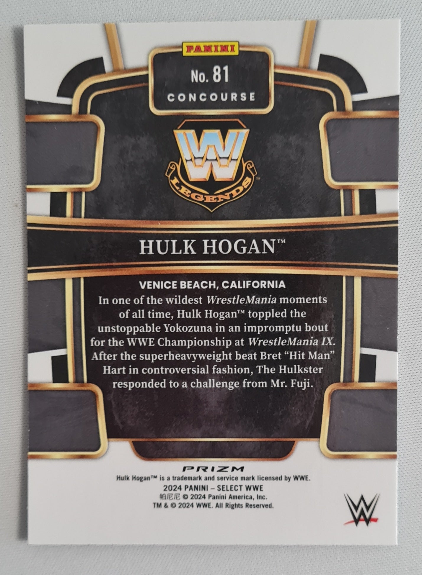 Hulk Hogan - 2024 Panini WWE Select Purple/White/Green #81