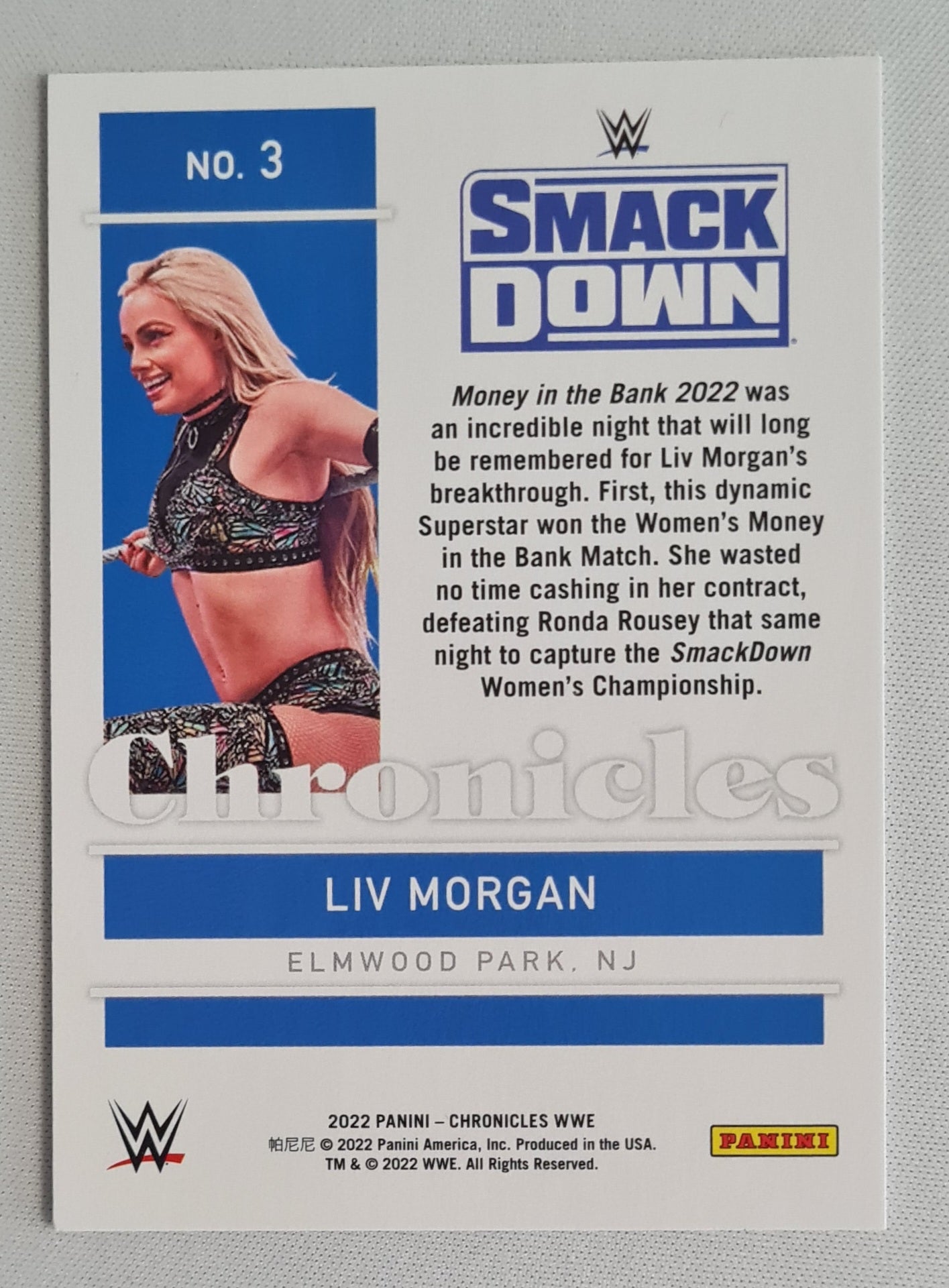 Liv Morgan - 2022 Panini Chronicles Smack Down #3