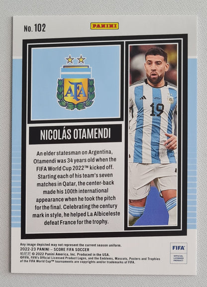 Nicolás Otamendi - 2022-23 Panini FIFA Score Red Swirl /65 #102