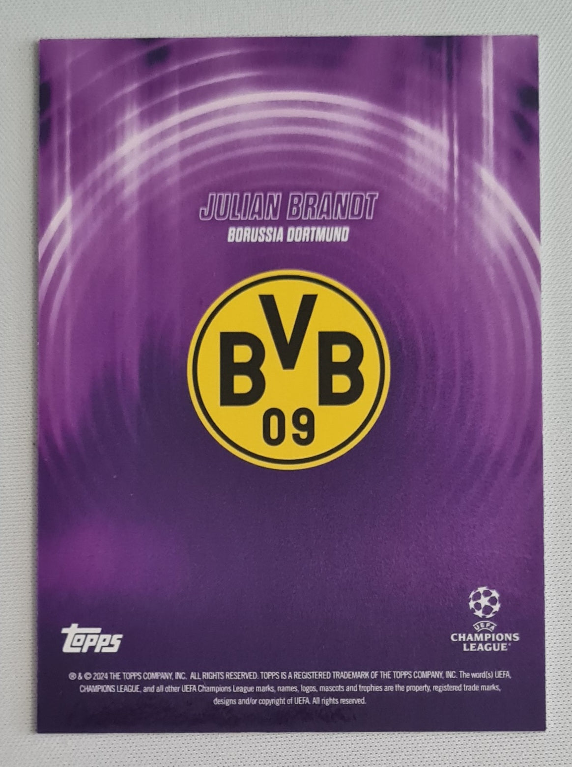 Julian Brandt - 2024 Topps Show Time Purple Champions League /25