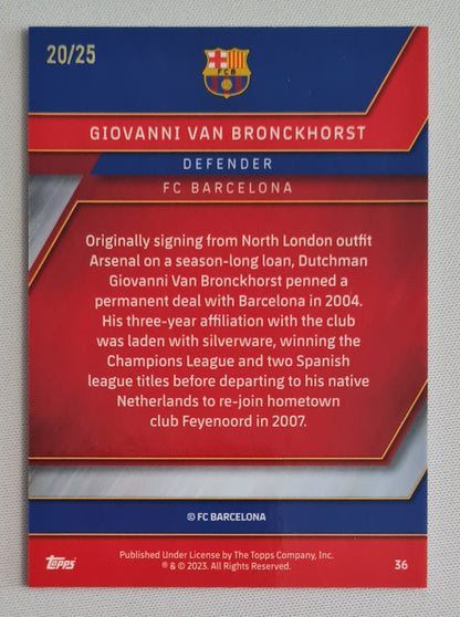 Giovanni van Bronckhorst - 2023 Topps Chrome Orange /25 #36