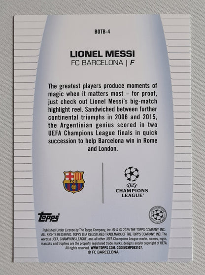 Lionel Messi - 2025 Topps Best of the Best (CL) FC Barcelona #BOTB-4