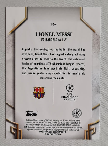 Lionel Messi - 2025 Topps Historic Captains FC Barcelona (CL)  #HC-4