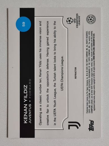 Kenan Yildiz - 2025 Topps Chrome Future Stars Juventus #59 Refractor