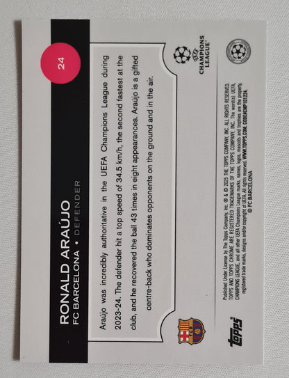 Ronald Araujo - 2025 Topps Chrome FC Barcelona Speckle #24