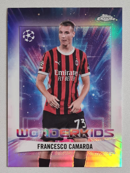 Francesco Camarda  - 2025 Topps Chrome Wonderkids AC Milan CL - WK-14
