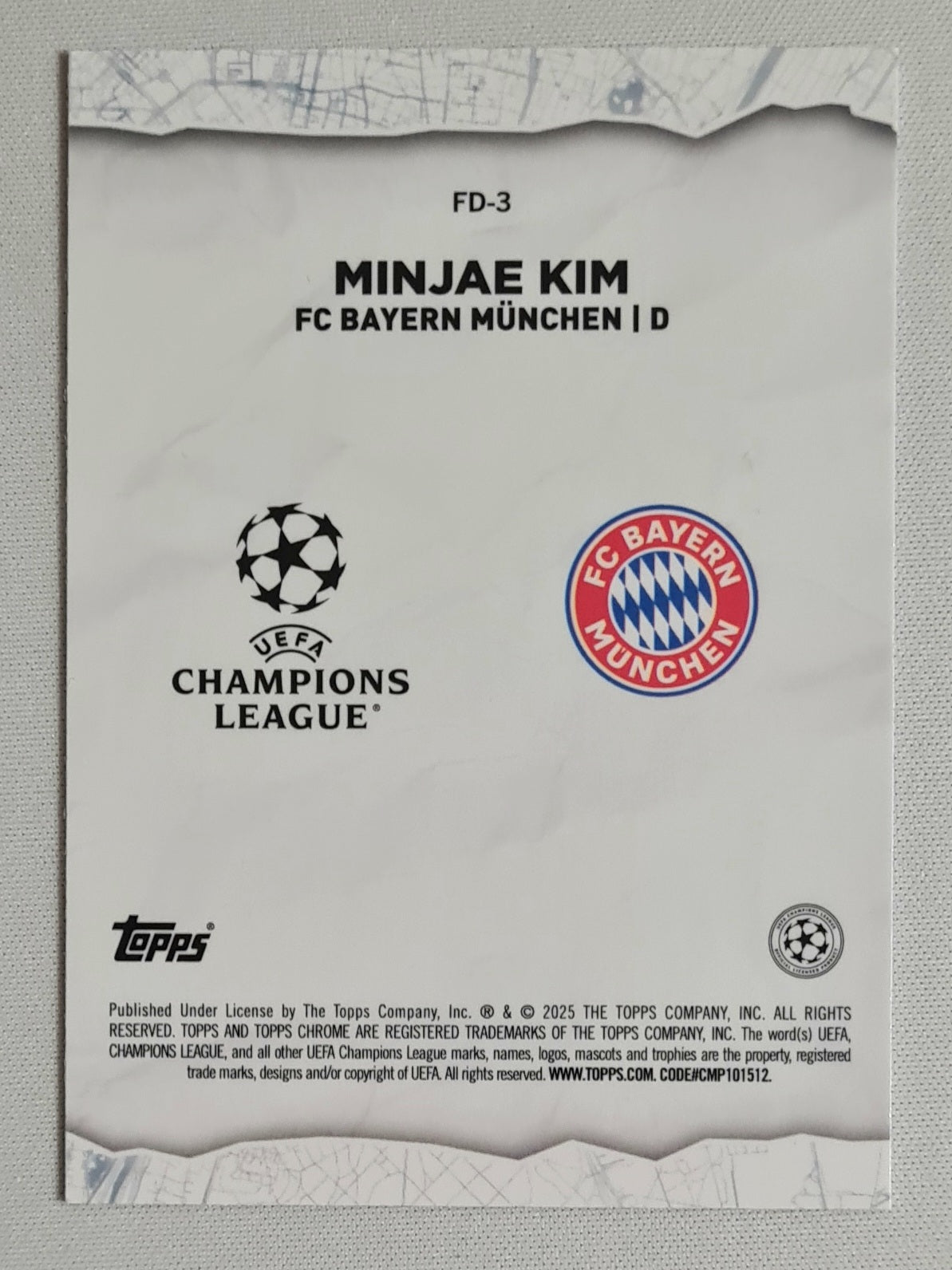 Minjae Kim - 2025 Topps Chrome Final Destination FC Bayern Munchen (CL) #FD-3 Refractor