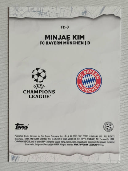 Minjae Kim - 2025 Topps Chrome Final Destination FC Bayern Munchen (CL) #FD-3 Refractor