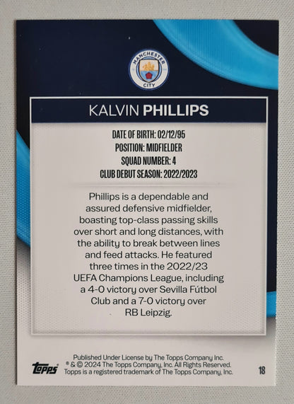 Kalvin Phillips - 2024 Topps Manchester City Team Set Icy Foil  #18