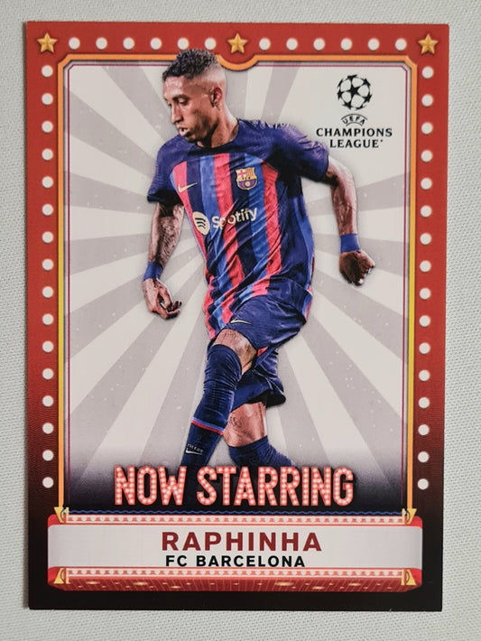 Raphinha - 2023 Topps Now Starring FC Barcelona (CL) #NS-4