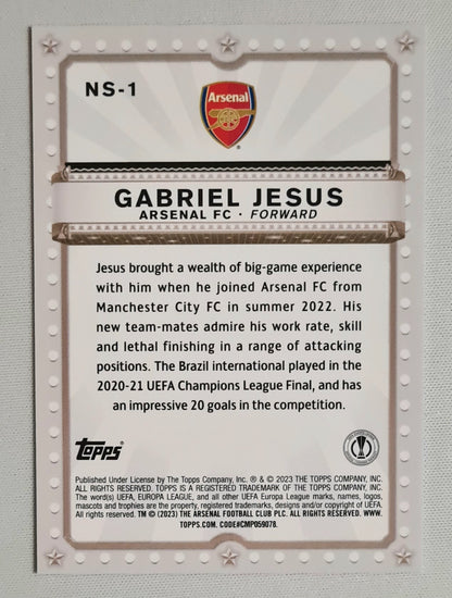 Gabriel Jesus - 2023 Topps Now Starring Arsenal FC (EL) #NS-1