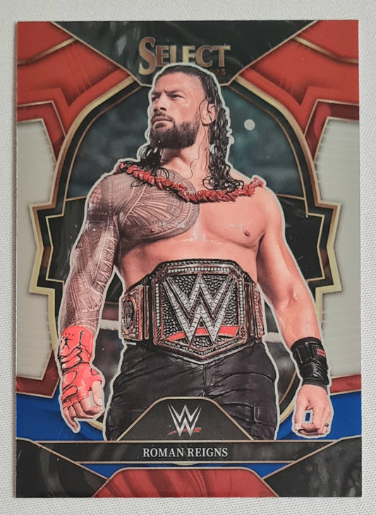 Roman Reigns - 2023 Panini Select WWE Wrestling Smack Down Prizm concourse #44 Red/White/Blue