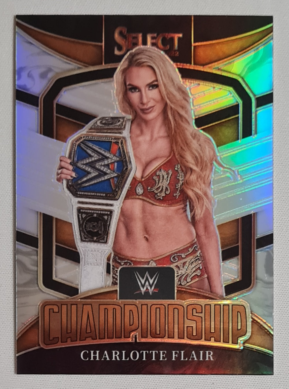 Charlotte Flair - 2022 Panini Select WWE Wrestling Divas Smack Down Prizm #10 Refractor