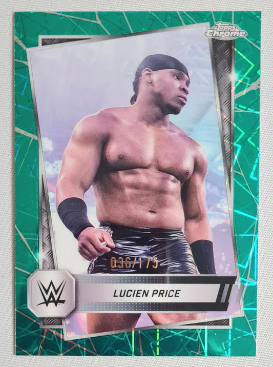 Lucien Price - 2025 Topps Chrome WWE Wrestling NXT #161 Green Teal Refractor /175