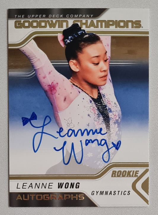 Leanne Wong - 2023 Upper Deck Goodwin Champions (Autograph) Gymnastics Rookie #A-LW /ON CARD AUTO