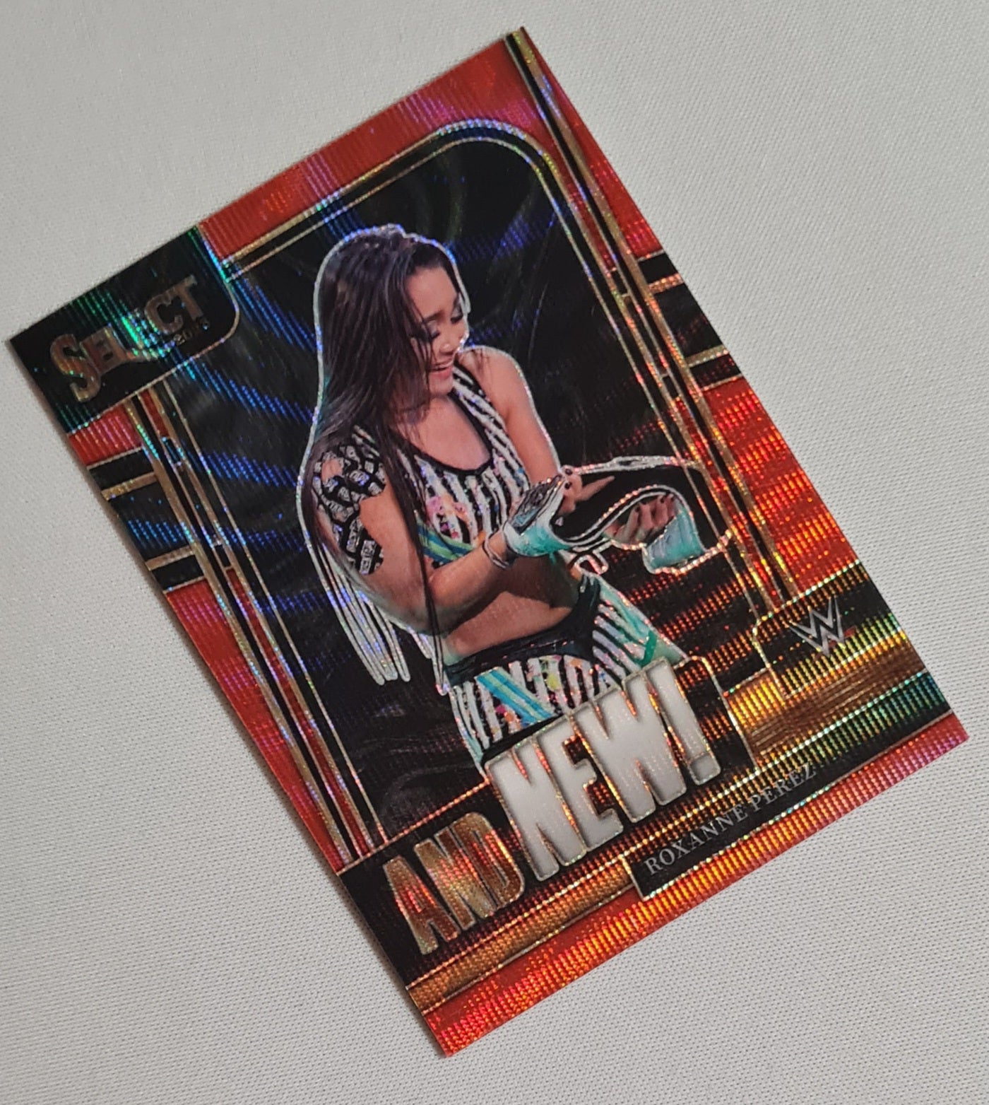 Roxanne Perez - 2023 Panini Select WWE Wrestling  "And New!" NXT #4 Red Wave